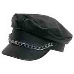 Black Biker Hat - HAT248