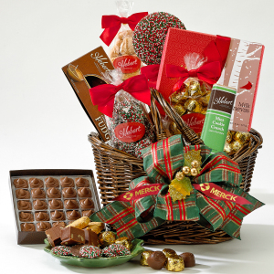 Happy Holidays Chocolate Gift Basket  F13906