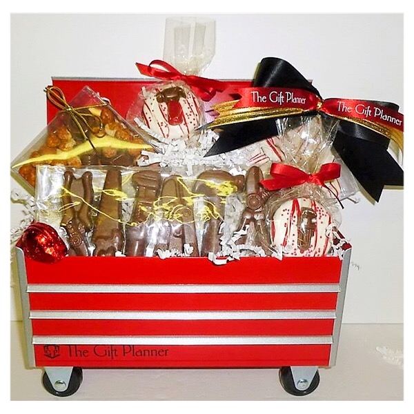 Chocolate and Cookie Construction Themed Toolbox Gifts By The Gift Planner 