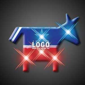 Democratic Donkey Flashing Pin