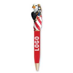 Eagle with Flag Hand-Painted Pen