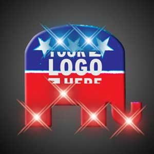 Republican Elephant Flashing Lapel Pins